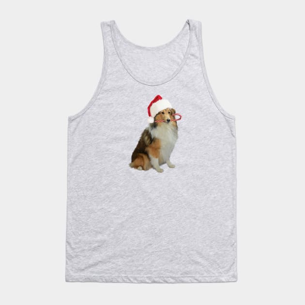 Xmas Sheltie Tank Top by Madblossom